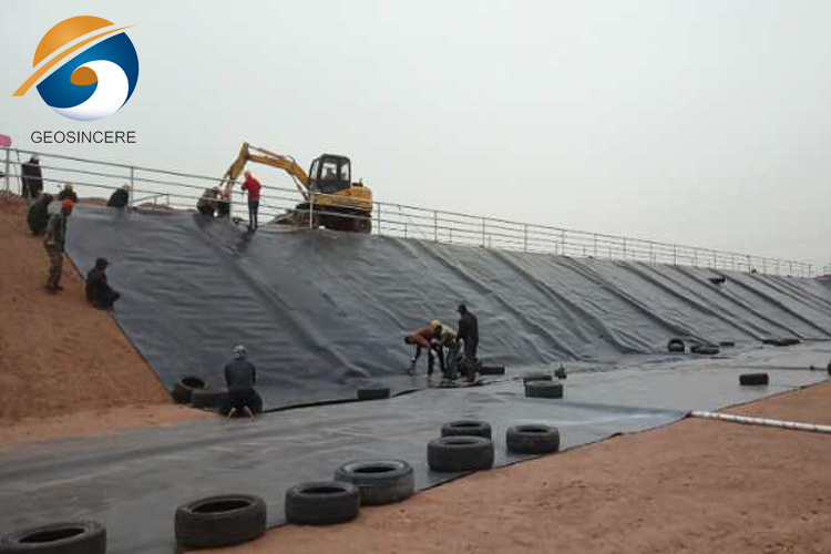 1500 Micron Black Durable Geomembrane Sewage Treatment 1500 Micron Black Durable Geomembrane Sewage Treatment